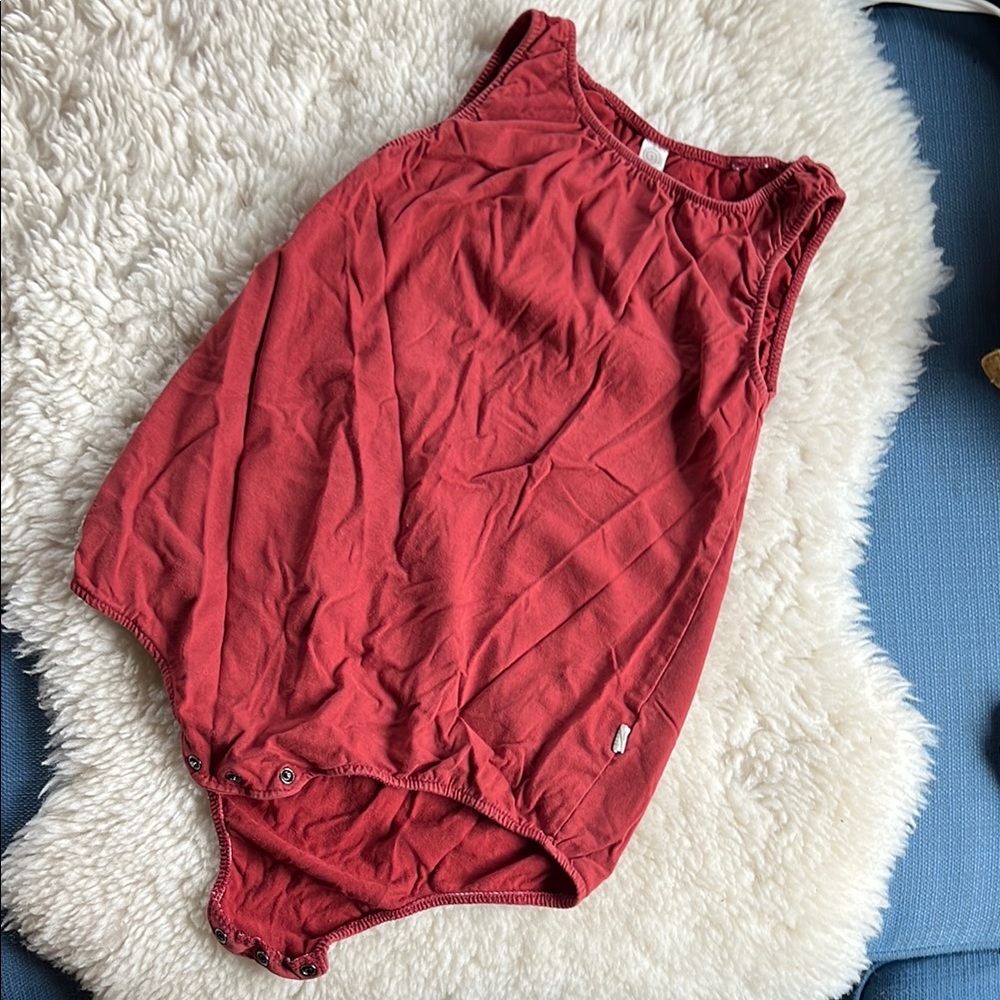 Red Nui Organic Cotton Sleeveless Baby Onesie